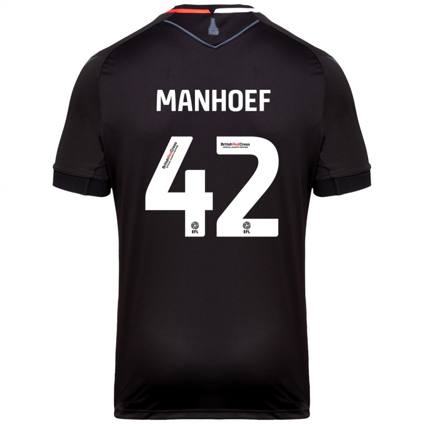 Heren Million Manhoef #42 Zwart Uitshirt Uittenue 2024/25 T-Shirt