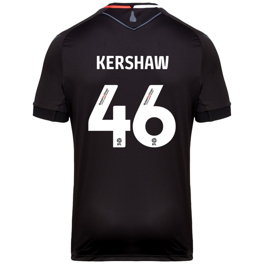 Heren Ben Kershaw #46 Zwart Uitshirt Uittenue 2024/25 T-Shirt