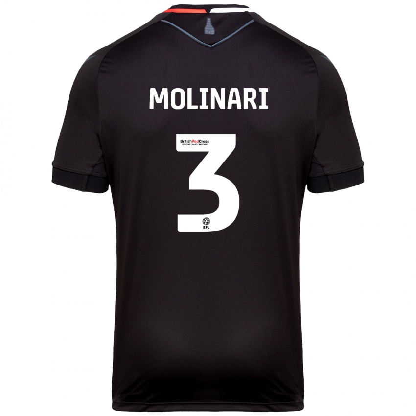 Heren Lucia Molinari #3 Zwart Uitshirt Uittenue 2024/25 T-Shirt