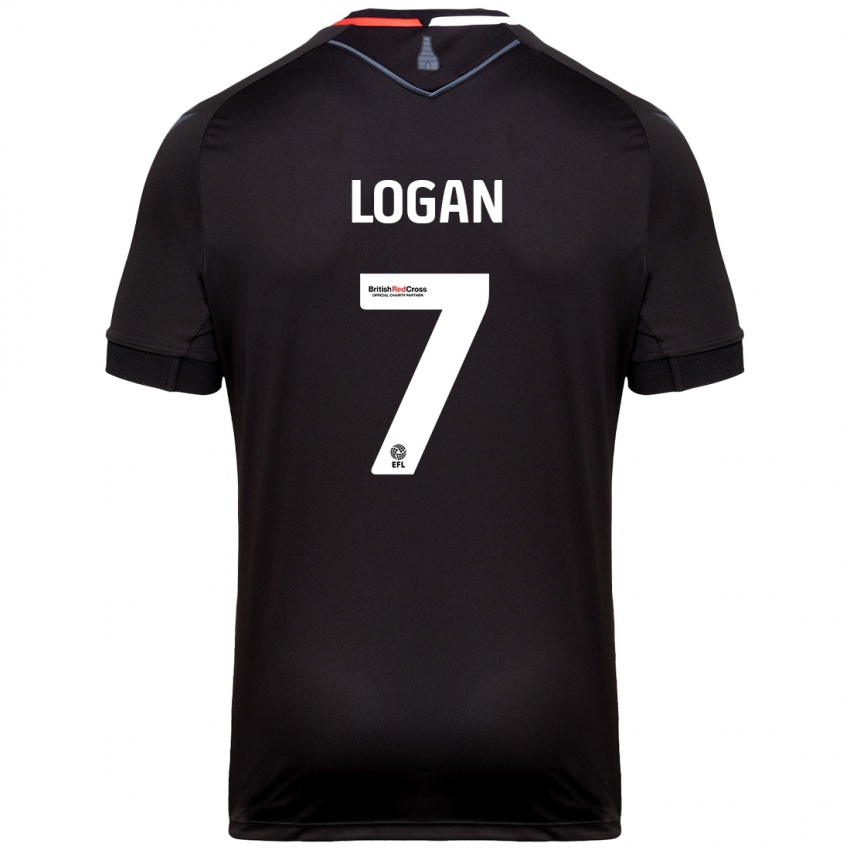 Heren Heidi Logan #7 Zwart Uitshirt Uittenue 2024/25 T-Shirt