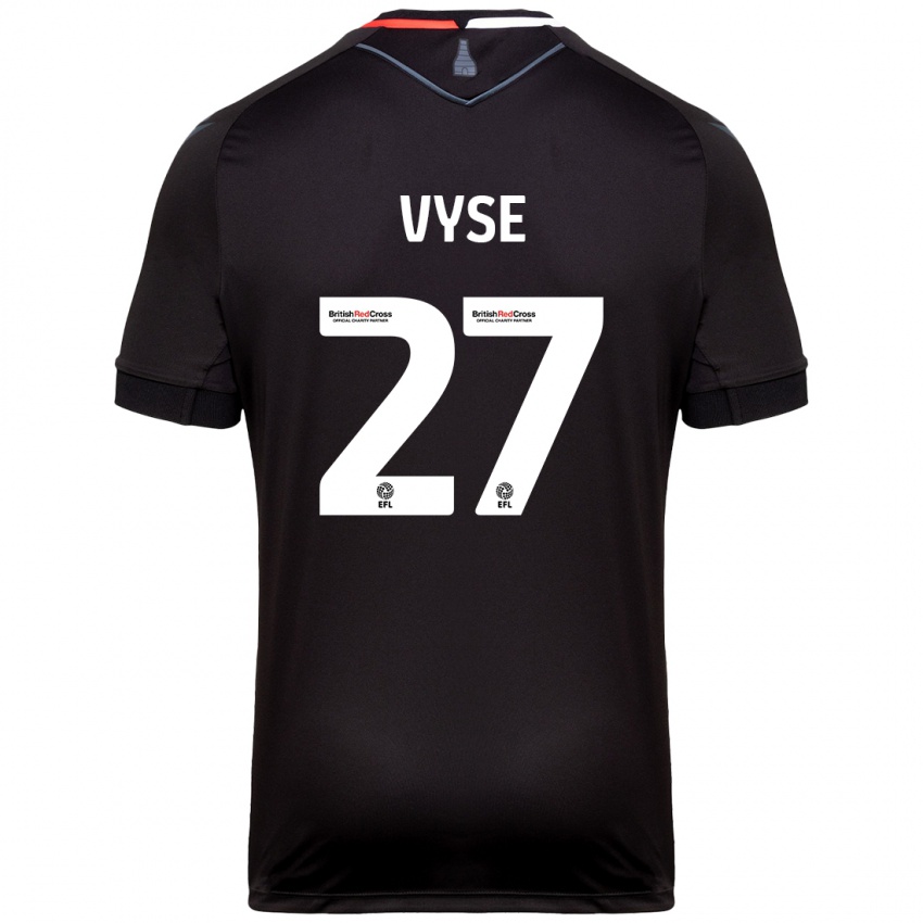 Heren Ryah Vyse #27 Zwart Uitshirt Uittenue 2024/25 T-Shirt