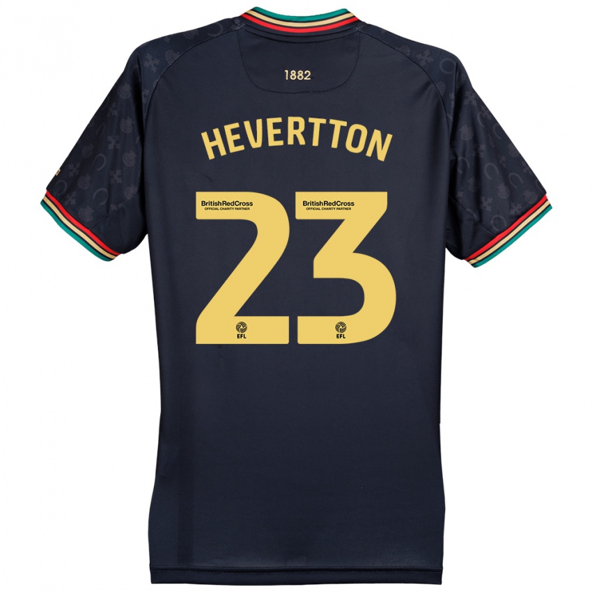 Heren Hevertton #23 Donker Marineblauw Uitshirt Uittenue 2024/25 T-Shirt