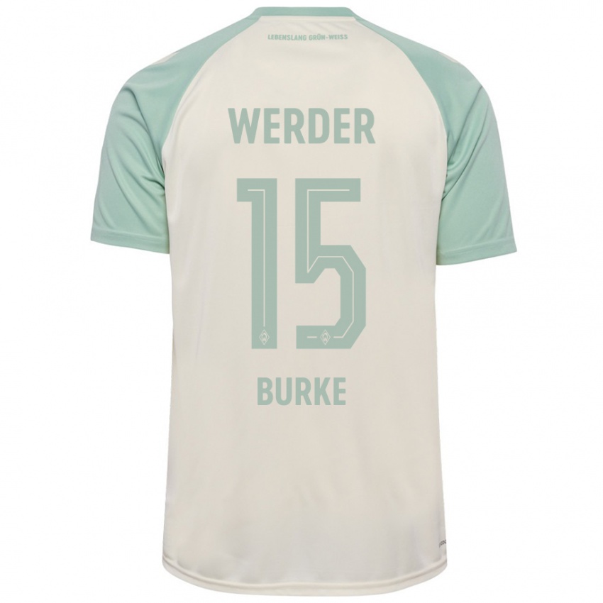 Heren Oliver Burke #15 Off-White Lichtgroen Uitshirt Uittenue 2024/25 T-Shirt