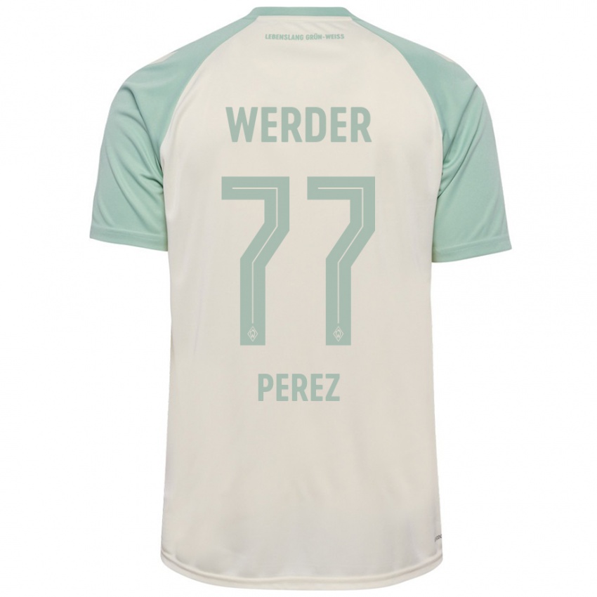 Heren Catalina Pérez Jaramillo #77 Off-White Lichtgroen Uitshirt Uittenue 2024/25 T-Shirt