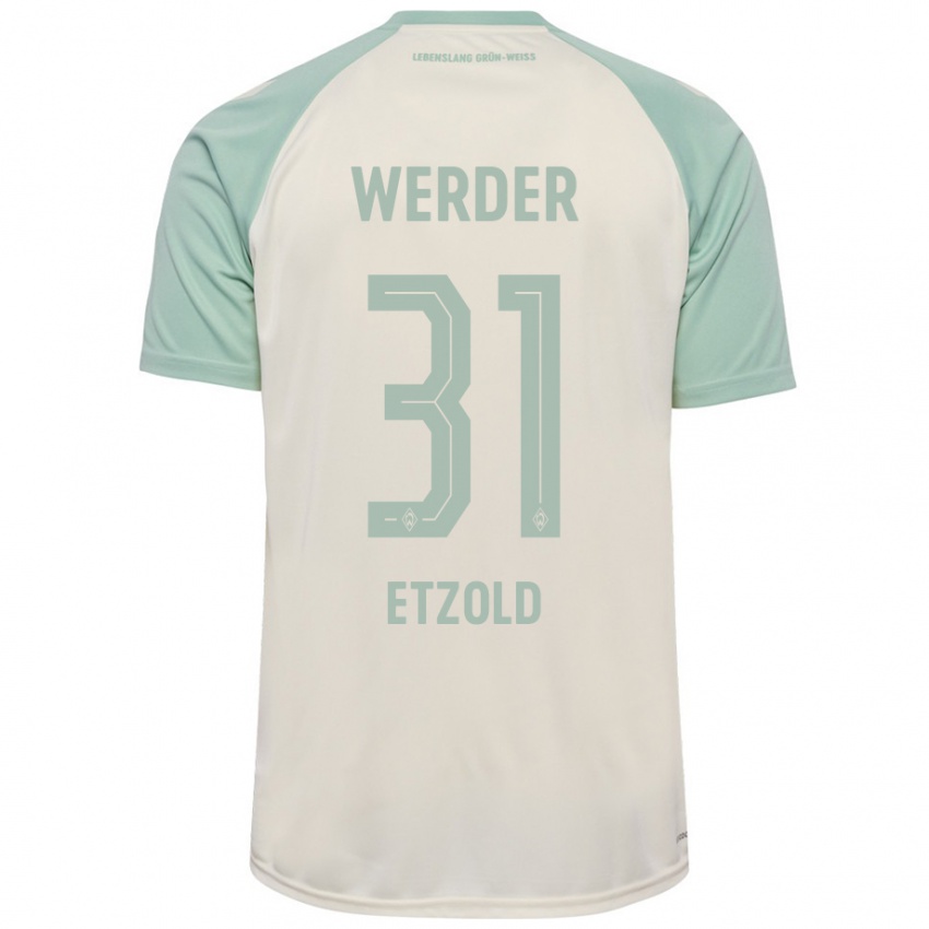 Heren Hannah Etzold #31 Off-White Lichtgroen Uitshirt Uittenue 2024/25 T-Shirt