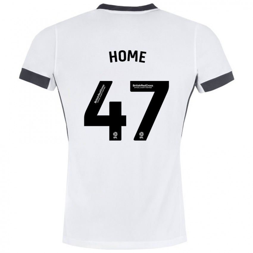 Heren Josh Home #47 Wit Zwart Uitshirt Uittenue 2024/25 T-Shirt