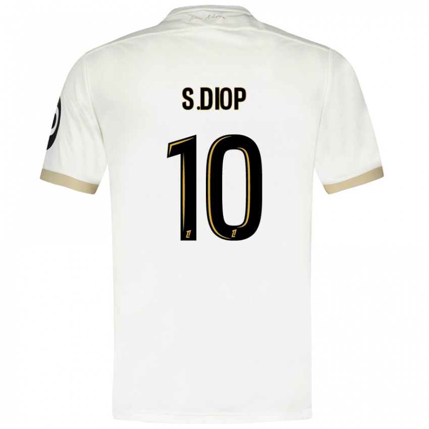 Heren Sofiane Diop #10 Wit Goud Uitshirt Uittenue 2024/25 T-Shirt