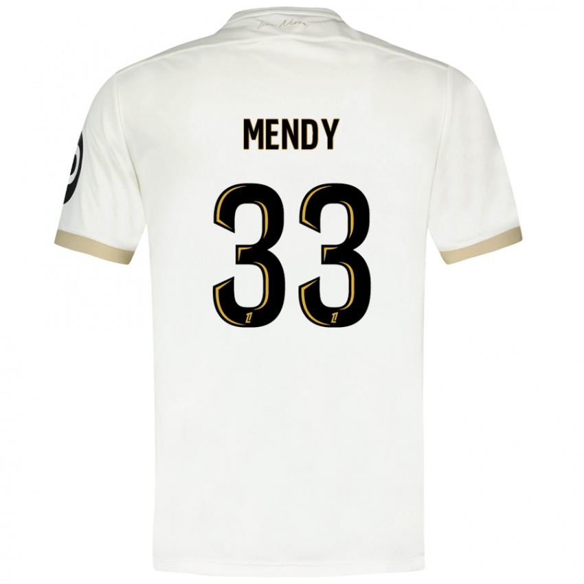 Heren Antoine Mendy #33 Wit Goud Uitshirt Uittenue 2024/25 T-Shirt