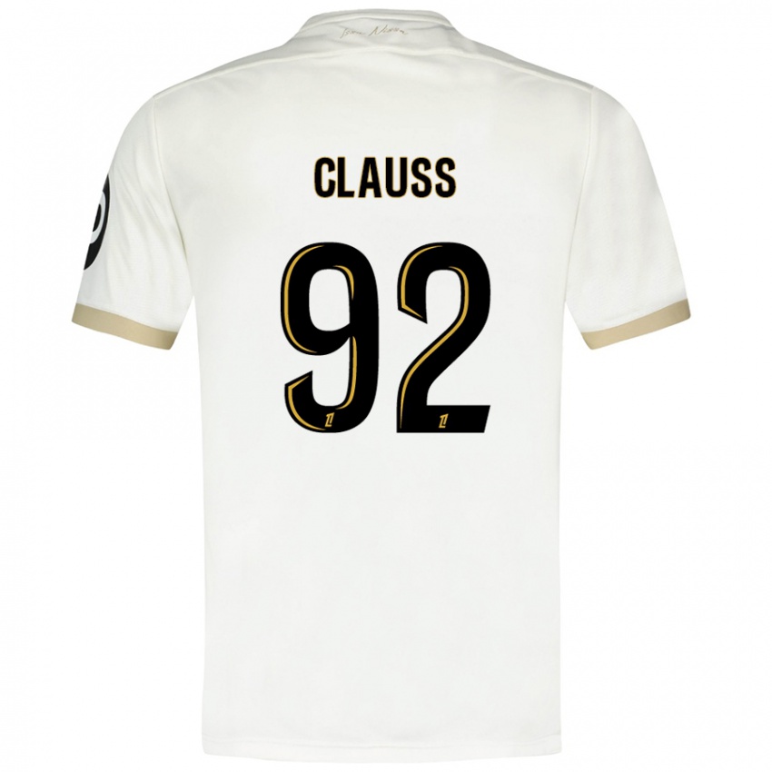 Heren Jonathan Clauss #92 Wit Goud Uitshirt Uittenue 2024/25 T-Shirt