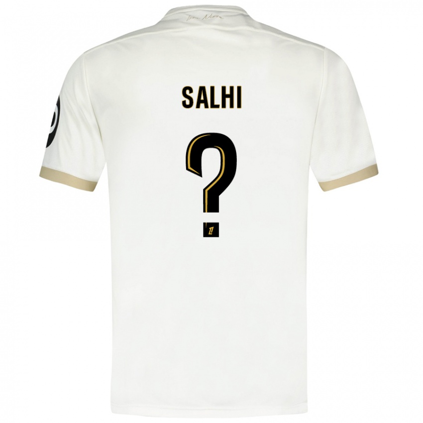 Heren Iliesse Salhi #0 Wit Goud Uitshirt Uittenue 2024/25 T-Shirt