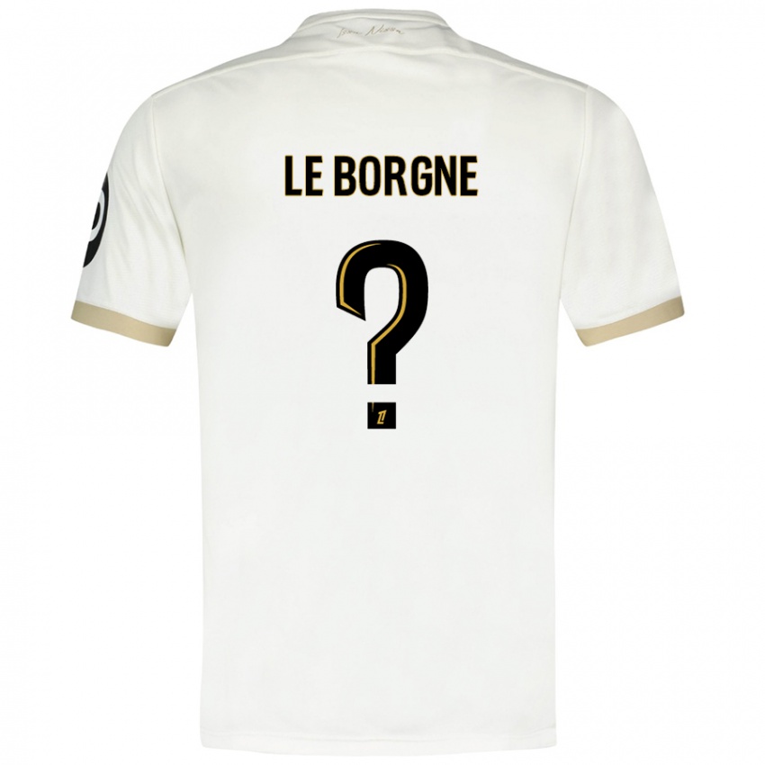 Heren Andréa Le Borgne #0 Wit Goud Uitshirt Uittenue 2024/25 T-Shirt