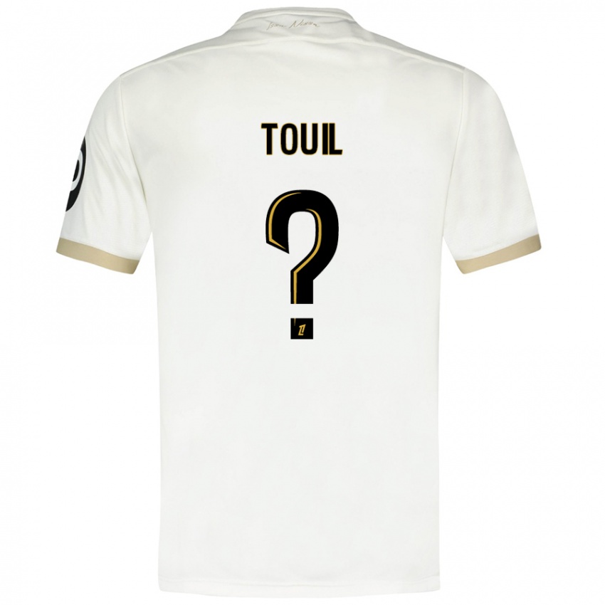 Heren Yanis Touil #0 Wit Goud Uitshirt Uittenue 2024/25 T-Shirt