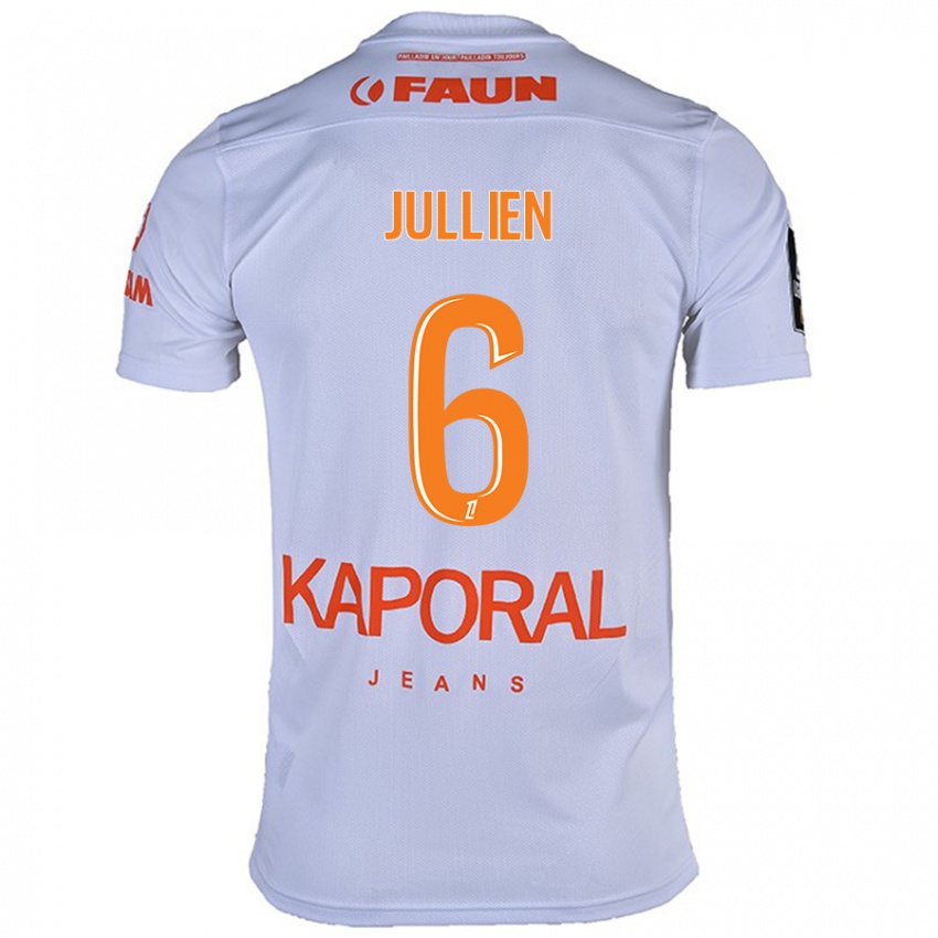 Heren Christopher Jullien #6 Wit Uitshirt Uittenue 2024/25 T-Shirt