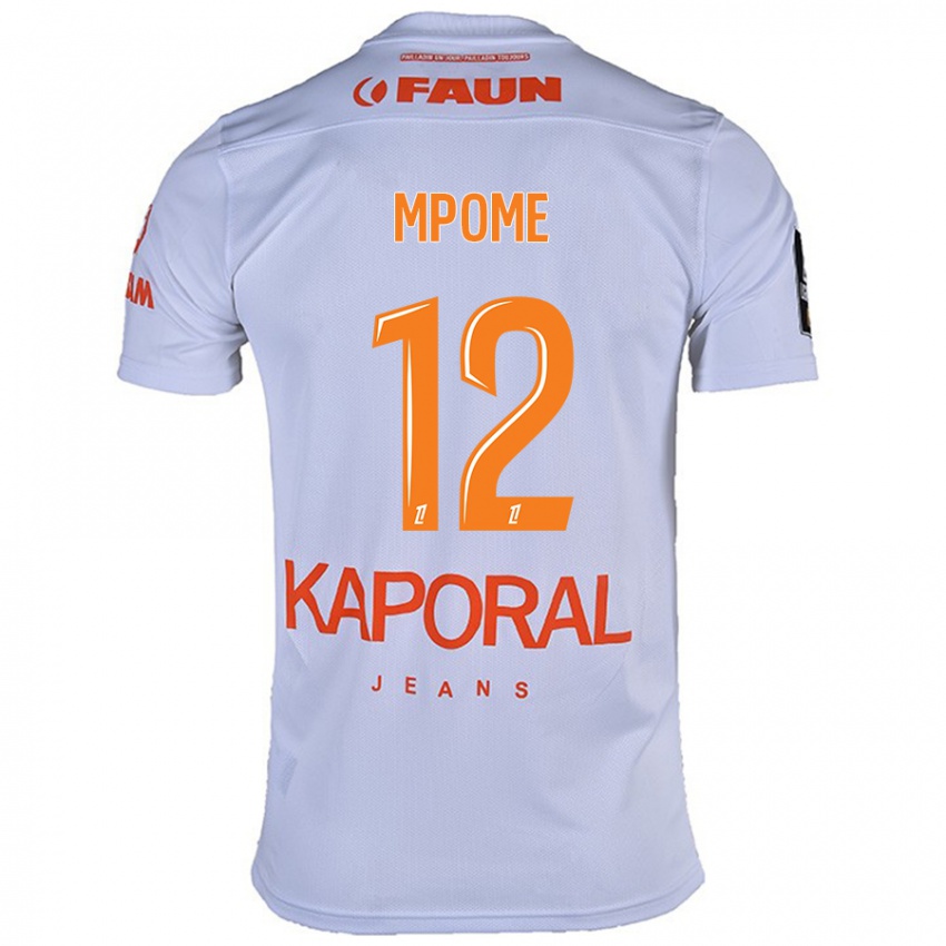 Heren Maelys Mpomé #12 Wit Uitshirt Uittenue 2024/25 T-Shirt