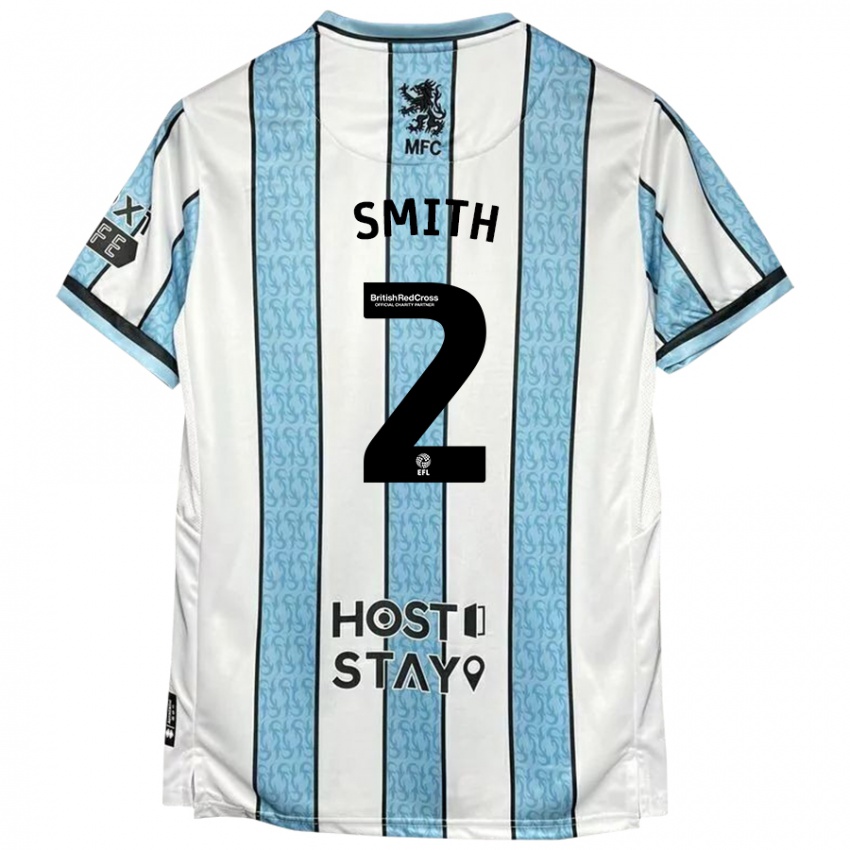 Heren Tommy Smith #2 Witblauw Uitshirt Uittenue 2024/25 T-Shirt