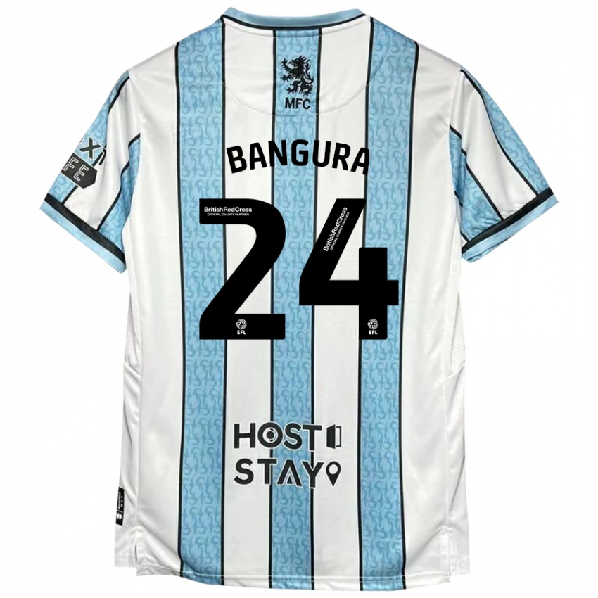 Heren Alex Bangura #24 Witblauw Uitshirt Uittenue 2024/25 T-Shirt