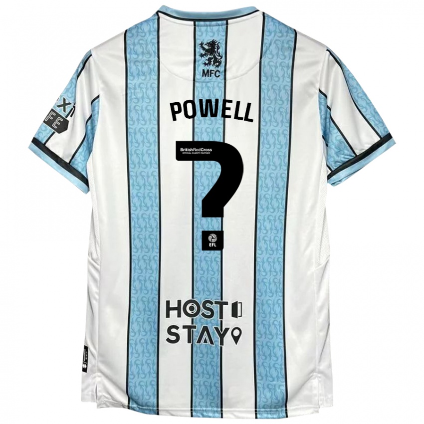 Heren Rio Patterson-Powell #0 Witblauw Uitshirt Uittenue 2024/25 T-Shirt