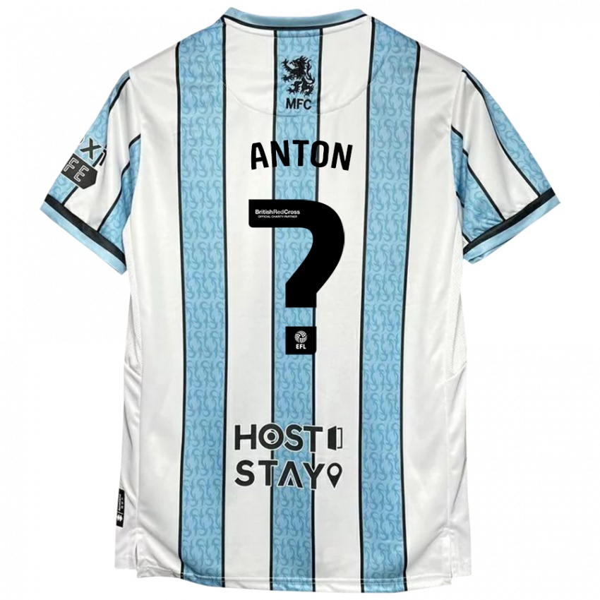 Heren Anton Palmer #0 Witblauw Uitshirt Uittenue 2024/25 T-Shirt