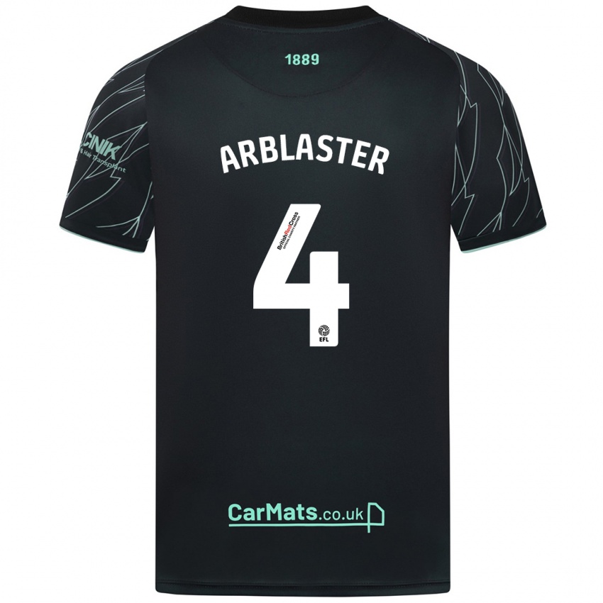 Heren Oliver Arblaster #4 Zwart Groen Uitshirt Uittenue 2024/25 T-Shirt