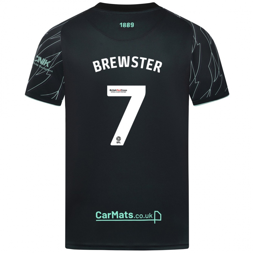 Heren Rhian Brewster #7 Zwart Groen Uitshirt Uittenue 2024/25 T-Shirt