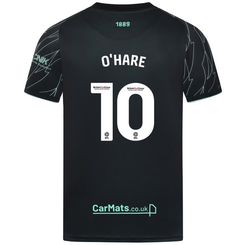 Heren Callum O'hare #10 Zwart Groen Uitshirt Uittenue 2024/25 T-Shirt