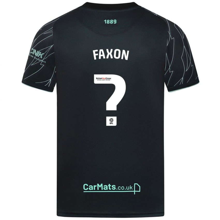 Heren Luke Faxon #0 Zwart Groen Uitshirt Uittenue 2024/25 T-Shirt