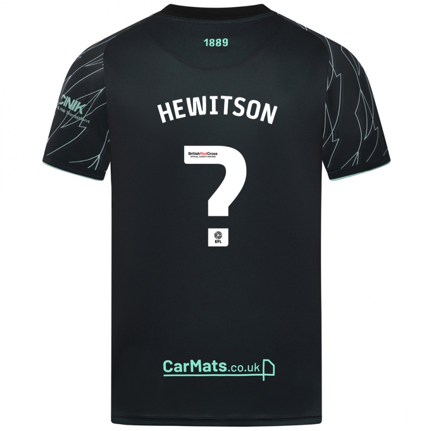 Heren Coby Hewitson #0 Zwart Groen Uitshirt Uittenue 2024/25 T-Shirt