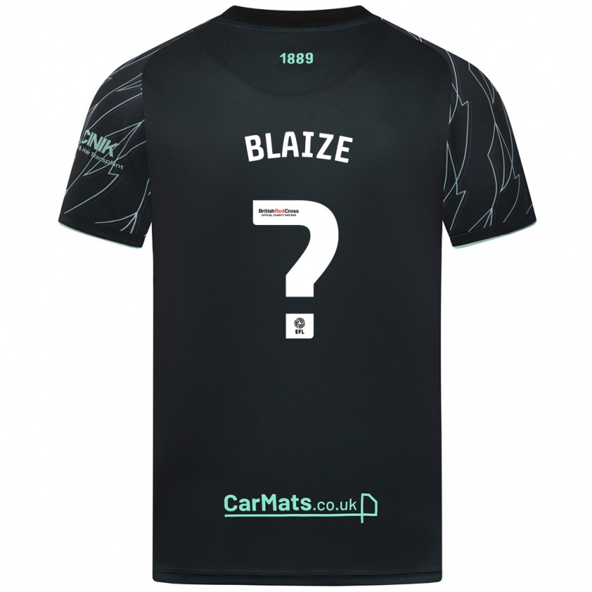 Heren Jackson Blaize #0 Zwart Groen Uitshirt Uittenue 2024/25 T-Shirt