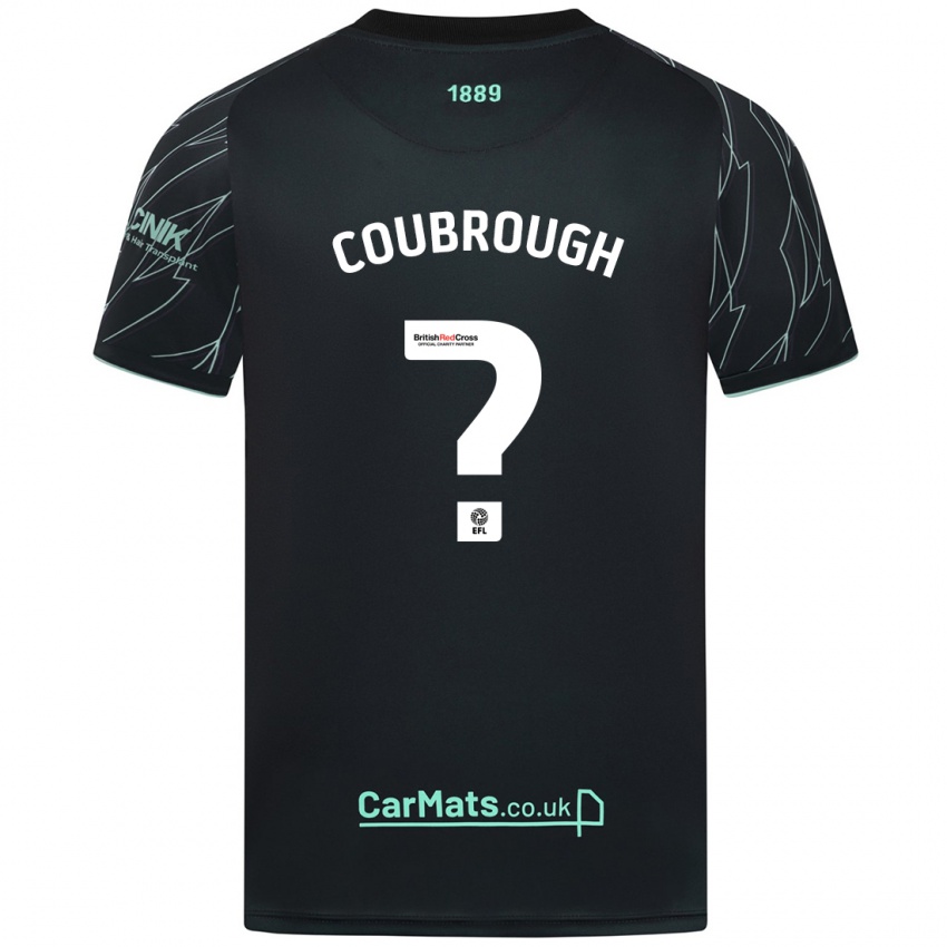 Heren Arlo Coubrough #0 Zwart Groen Uitshirt Uittenue 2024/25 T-Shirt