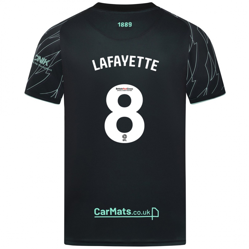 Heren Abbie Lafayette #8 Zwart Groen Uitshirt Uittenue 2024/25 T-Shirt