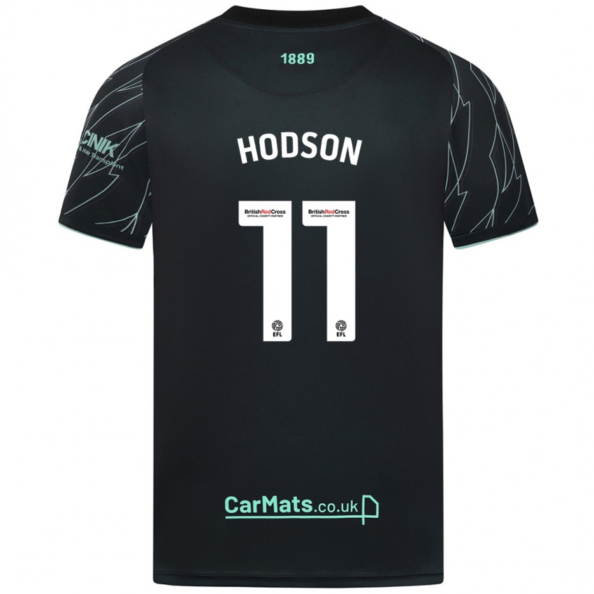 Heren Ashley Hodson #11 Zwart Groen Uitshirt Uittenue 2024/25 T-Shirt