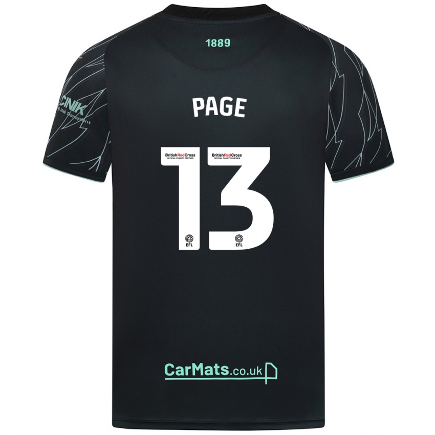 Heren Olivia Page #13 Zwart Groen Uitshirt Uittenue 2024/25 T-Shirt