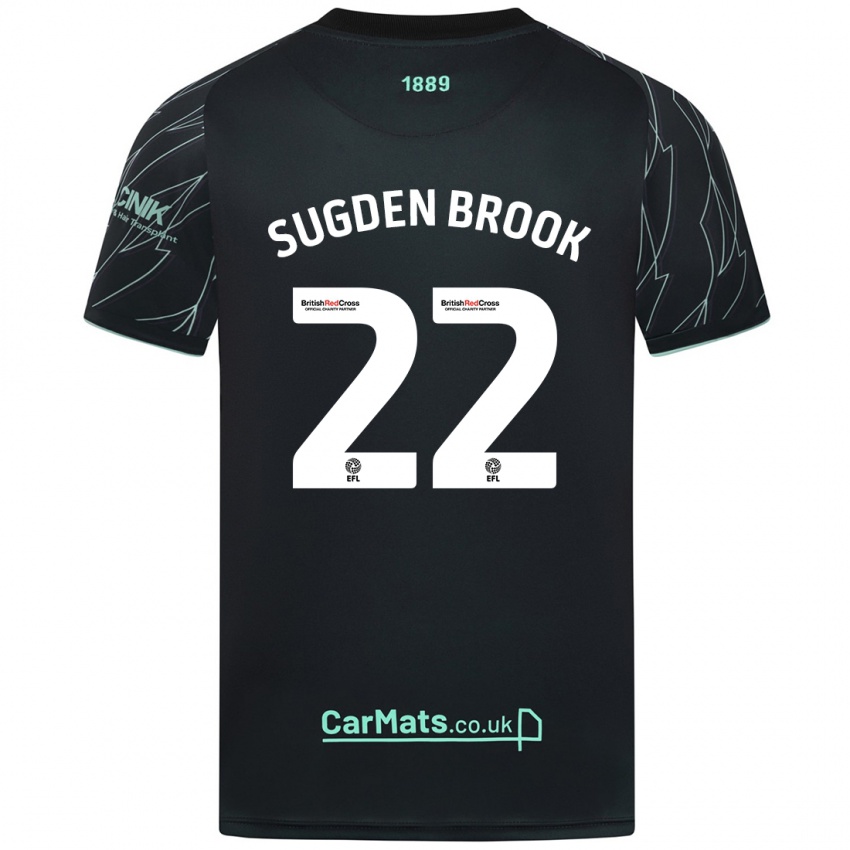 Heren Darcie Sugden-Brook #22 Zwart Groen Uitshirt Uittenue 2024/25 T-Shirt