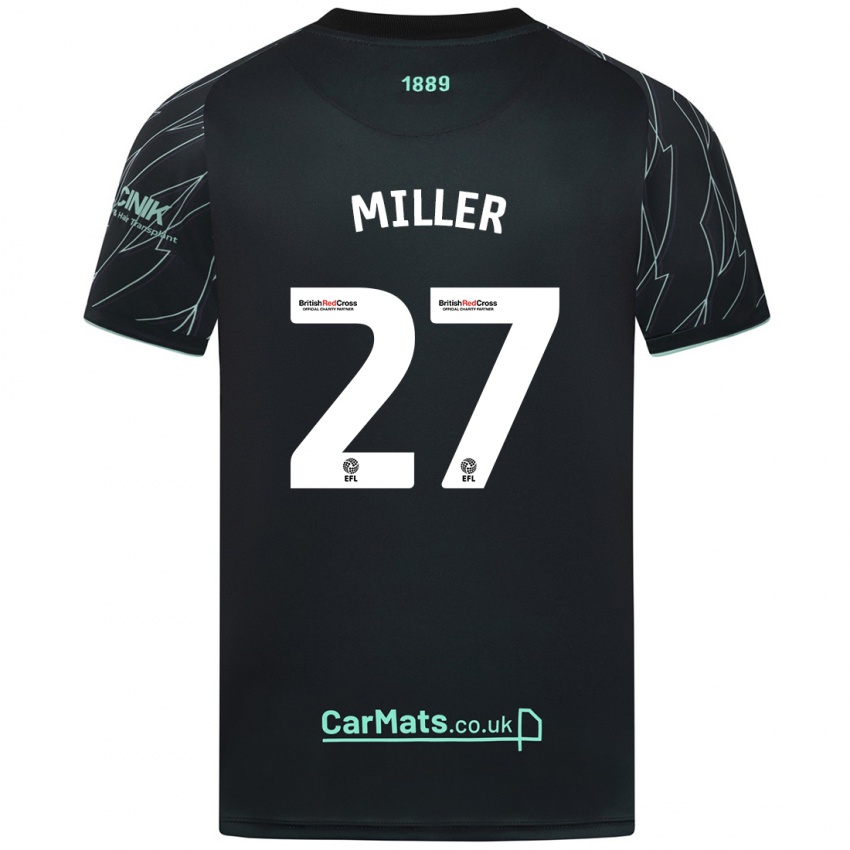 Heren Lara Miller #27 Zwart Groen Uitshirt Uittenue 2024/25 T-Shirt