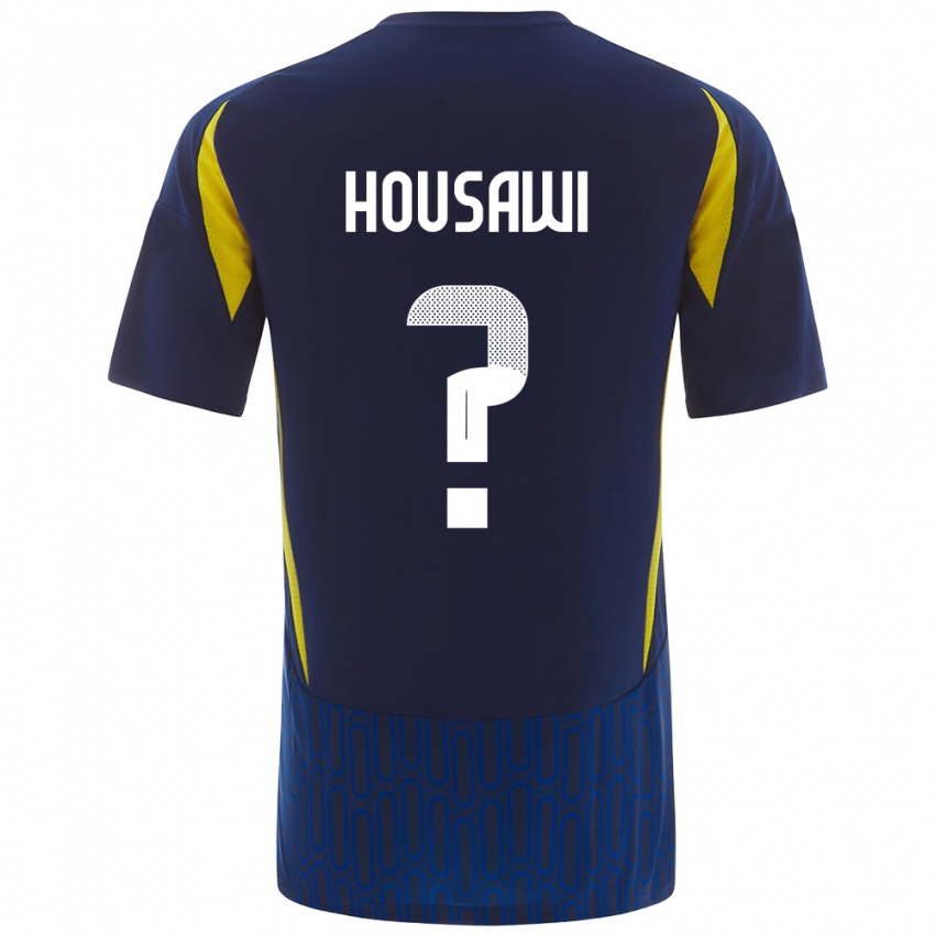 Heren Asser Housawi #0 Blauw Geel Uitshirt Uittenue 2024/25 T-Shirt