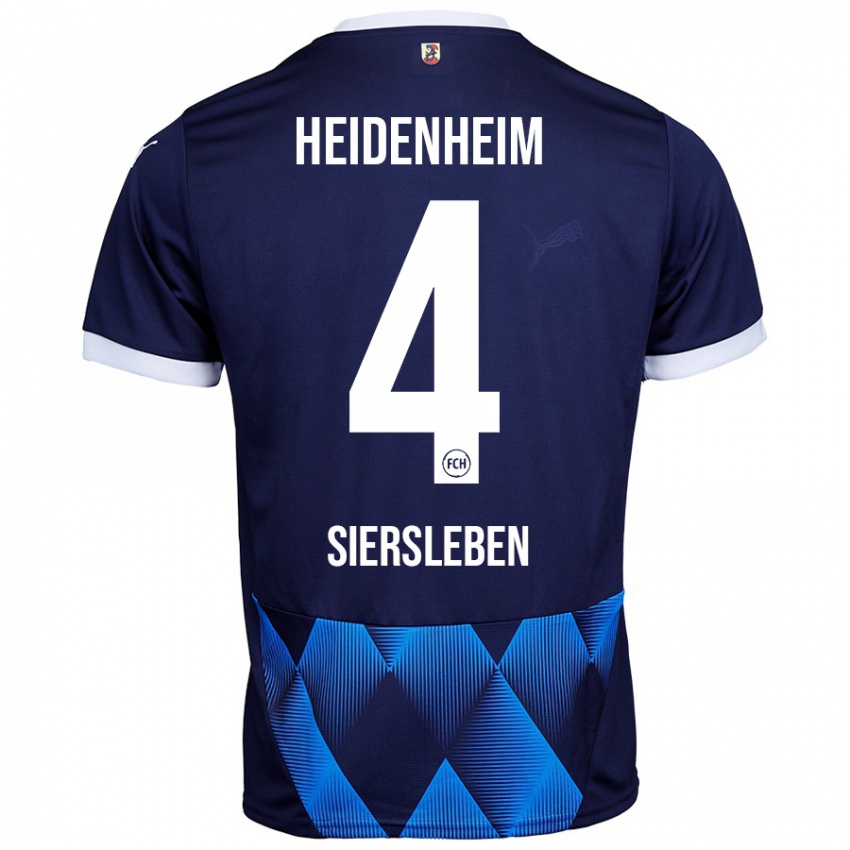 Heren Tim Siersleben #4 Donker Marineblauw Uitshirt Uittenue 2024/25 T-Shirt