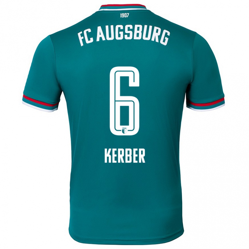 Heren Luca Kerber #6 Donkergroen Uitshirt Uittenue 2024/25 T-Shirt