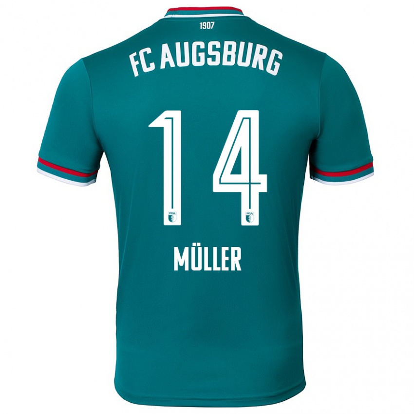 Heren Mato Müller #14 Donkergroen Uitshirt Uittenue 2024/25 T-Shirt