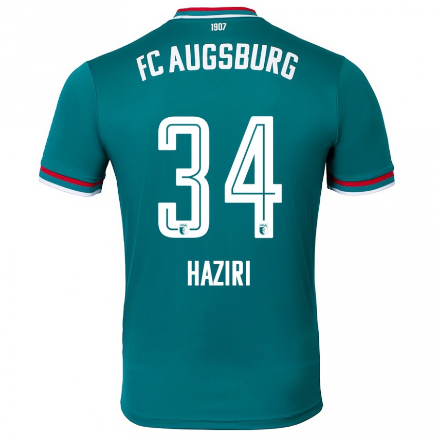 Heren Edi Haziri #34 Donkergroen Uitshirt Uittenue 2024/25 T-Shirt