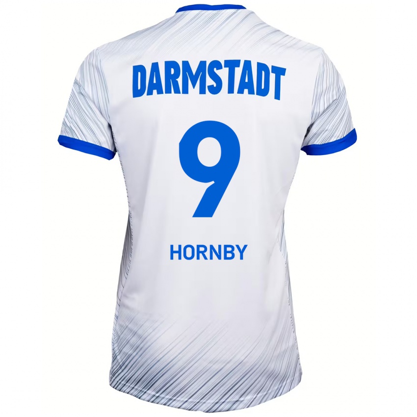 Heren Fraser Hornby #9 Wit Blauw Uitshirt Uittenue 2024/25 T-Shirt