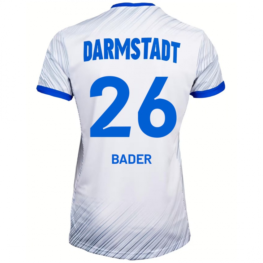 Heren Matthias Bader #26 Wit Blauw Uitshirt Uittenue 2024/25 T-Shirt