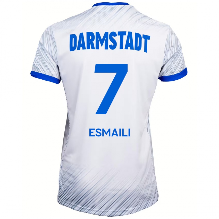 Heren Ali Esmaili #7 Wit Blauw Uitshirt Uittenue 2024/25 T-Shirt