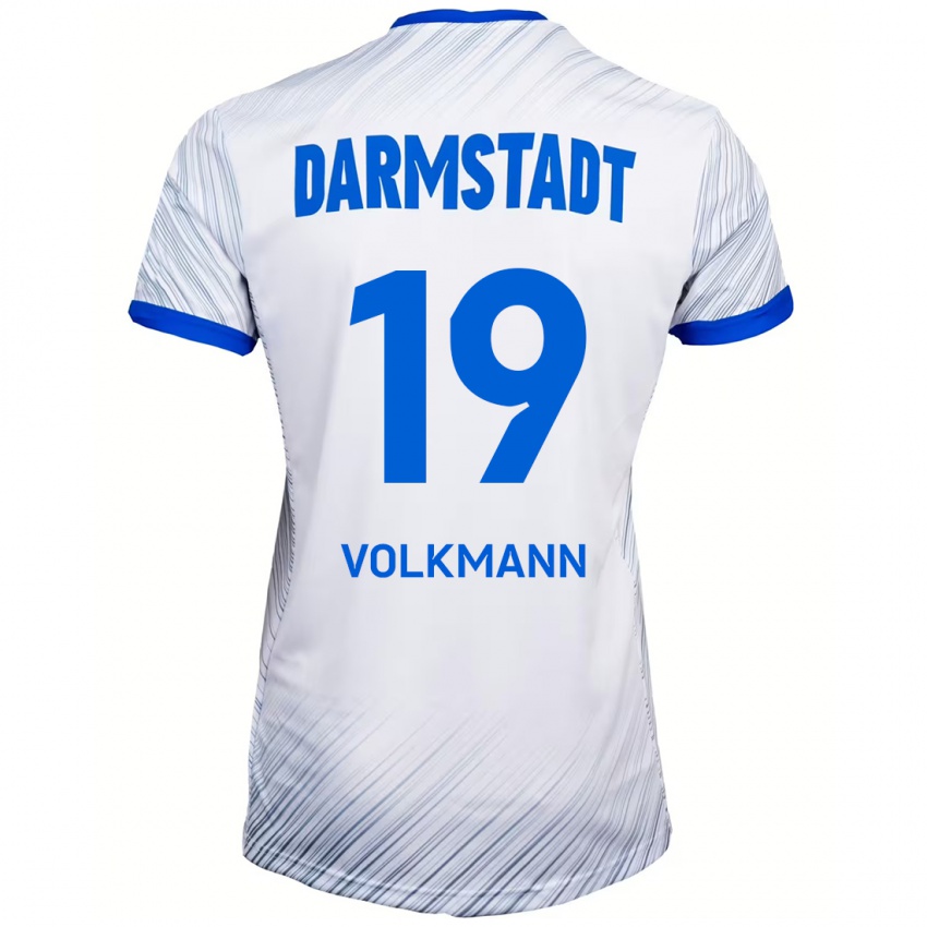 Heren Japhet Volkmann #19 Wit Blauw Uitshirt Uittenue 2024/25 T-Shirt