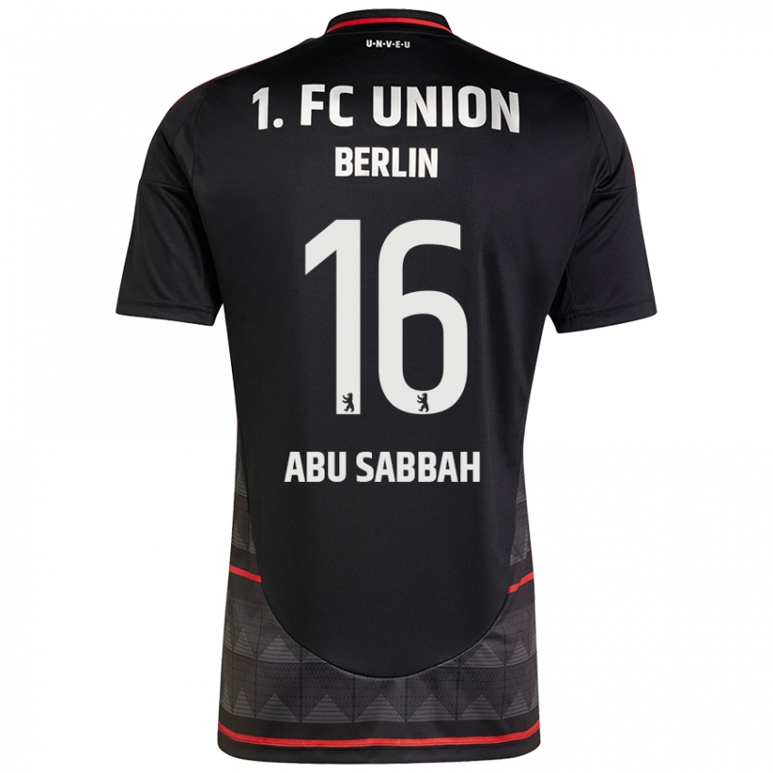 Heren Sarah Abu Sabbah #16 Zwart Uitshirt Uittenue 2024/25 T-Shirt