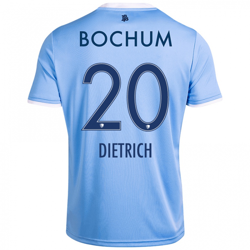 Heren Sam Dietrich #20 Hemelsblauw Uitshirt Uittenue 2024/25 T-Shirt