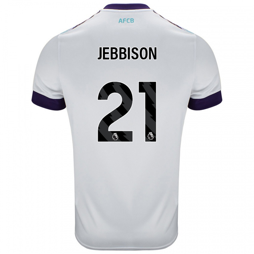 Heren Daniel Jebbison #21 Wit Groen Paars Uitshirt Uittenue 2024/25 T-Shirt