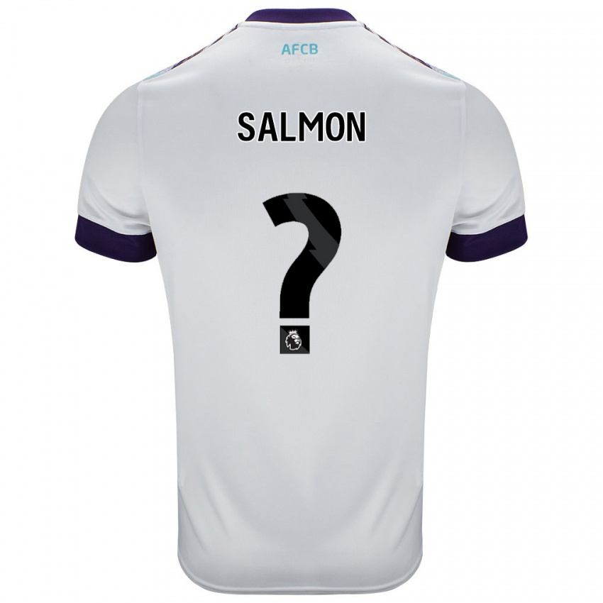 Heren Josh Salmon #0 Wit Groen Paars Uitshirt Uittenue 2024/25 T-Shirt