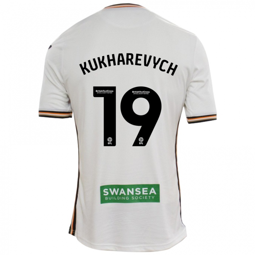 Dames Mykola Kukharevych #19 Wit Thuisshirt Thuistenue 2024/25 T-Shirt