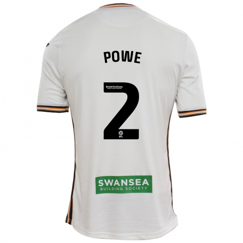 Dames Alicia Powe #2 Wit Thuisshirt Thuistenue 2024/25 T-Shirt