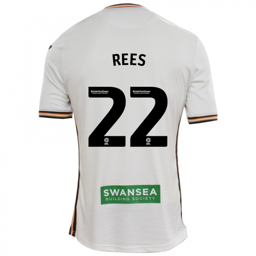 Dames Nia Rees #22 Wit Thuisshirt Thuistenue 2024/25 T-Shirt